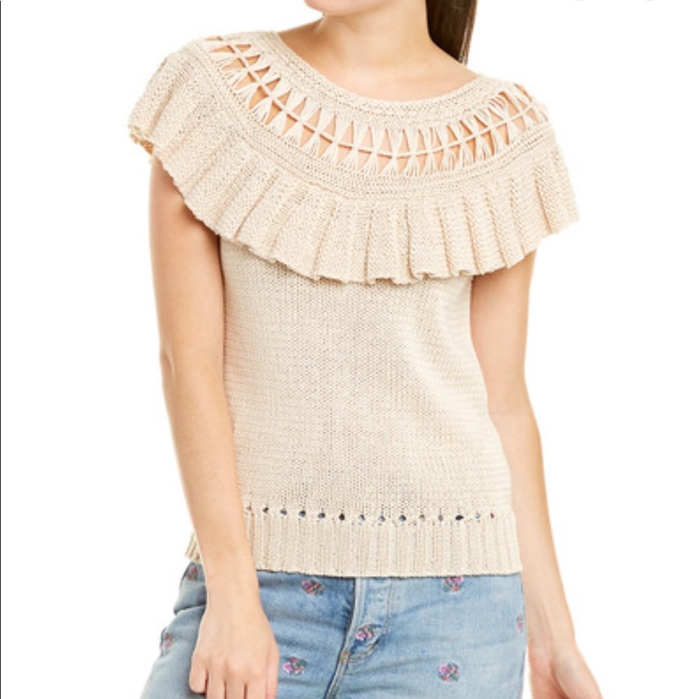 Rebecca Taylor tape yarn top pullover